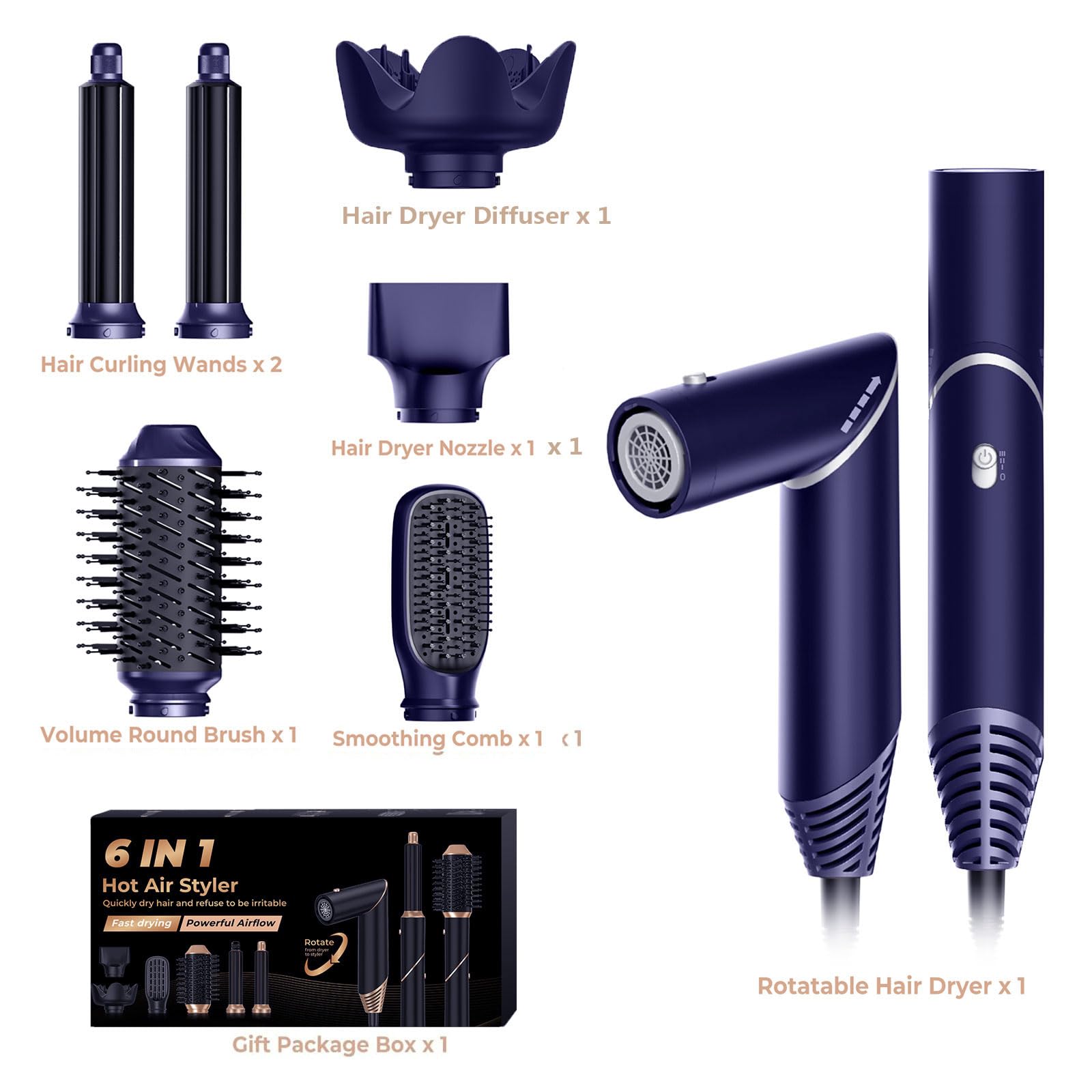 OKWRAP detachable heads stored compactly for easy organization