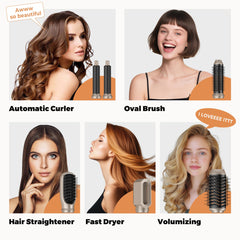 OKWRAP hair straightening brush delivering smooth, sleek results.