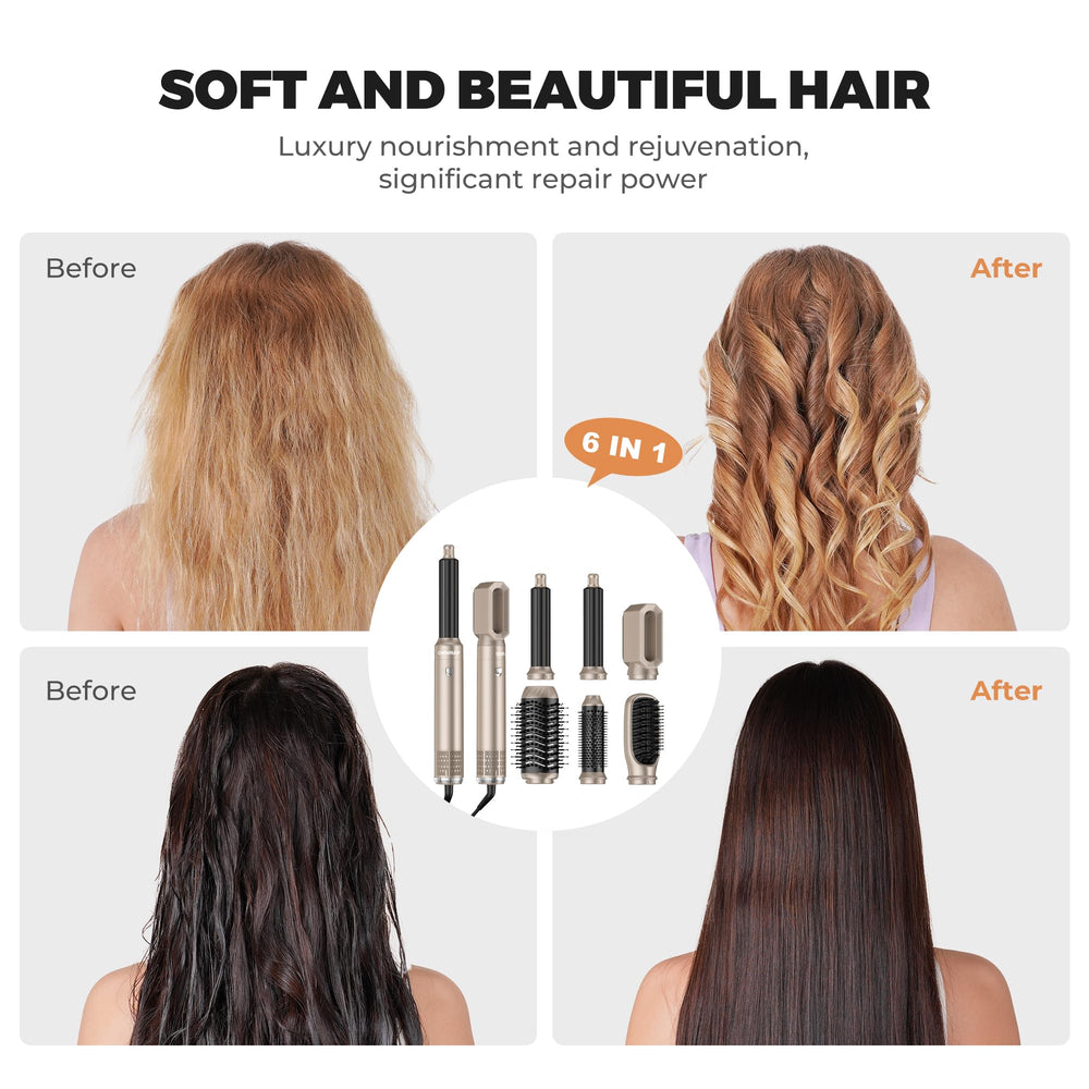 OKWRAP styling brush curling for defined waves.