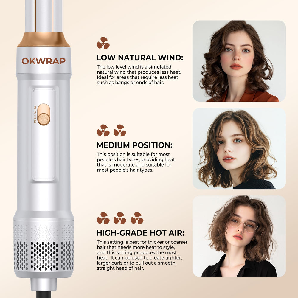 OKWRAP thermal brush for straightening and volumizing creates polished looks.