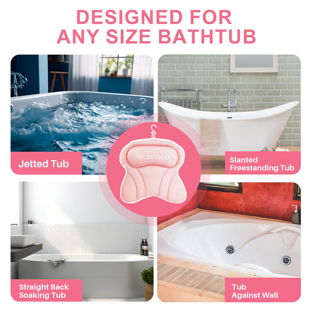 Olaemuo bath pillow comes with a free laundry bag for cleaning