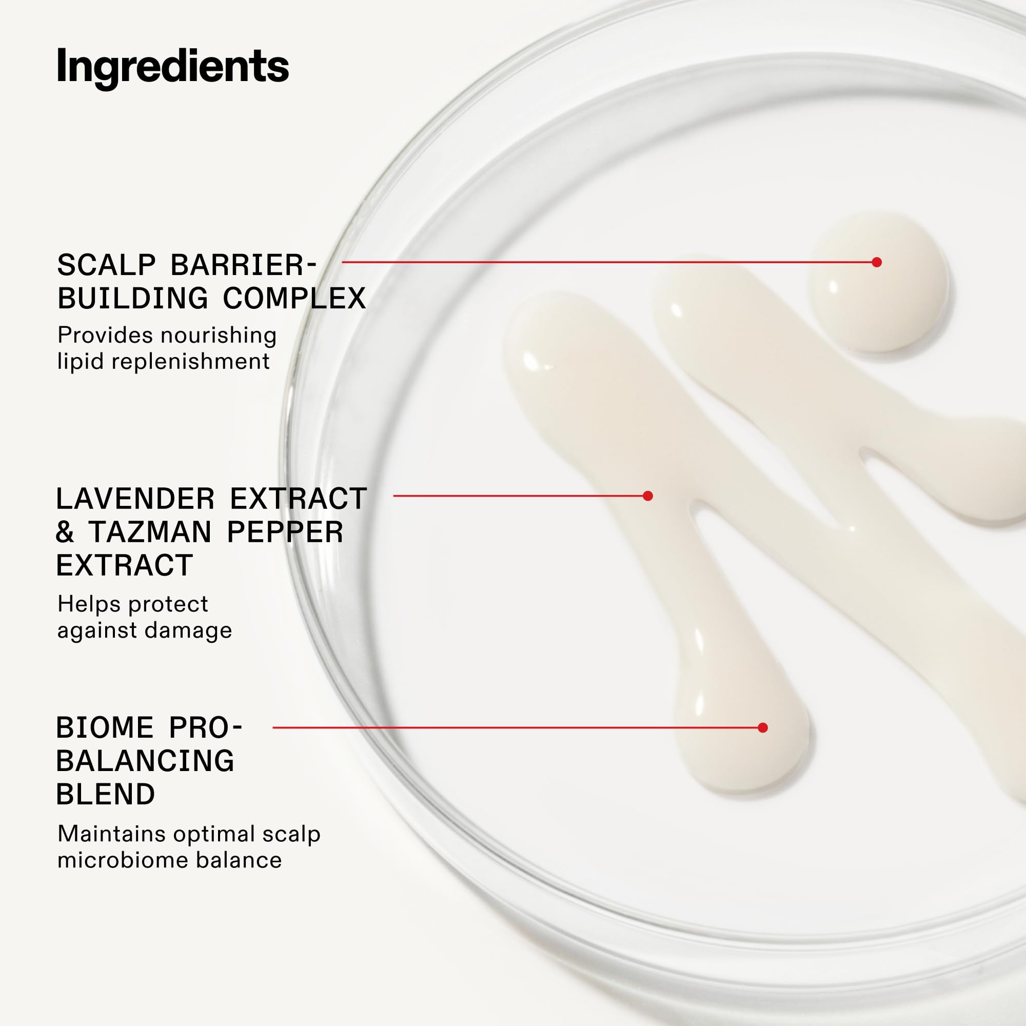 Olaplex Nº.0.5 Scalp Treatment sample being applied to scalp for soothing hydration