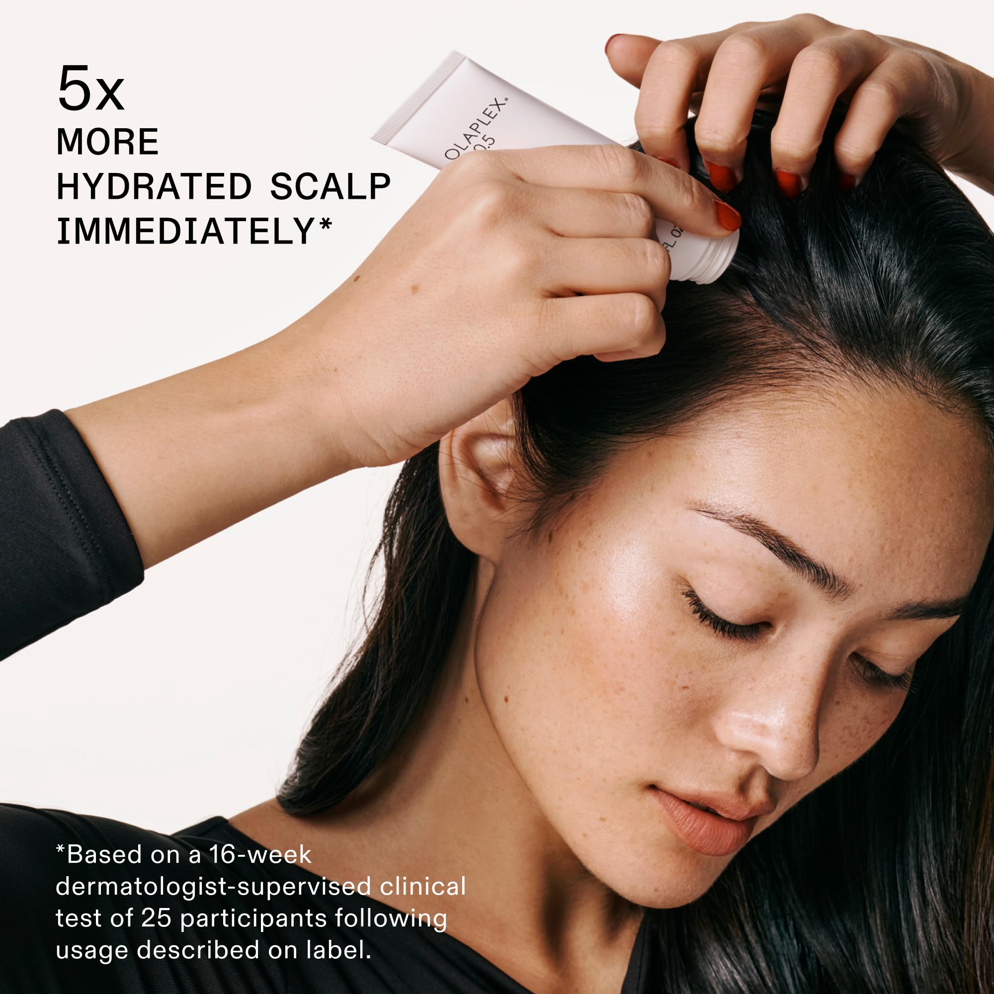 Olaplex Nº.5FINE conditioner cream texture demonstrating lightweight detangling