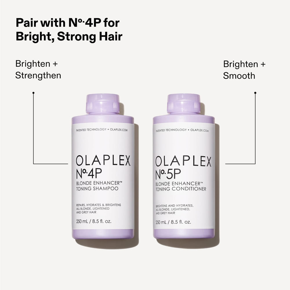 Olaplex Nº.5P label close-up showing key ingredients, clear product information