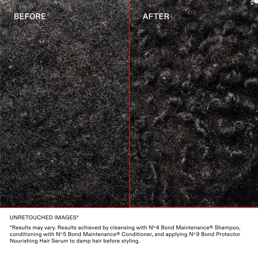 After-wash hair close-up showing Olaplex shine and smoother-looking strands