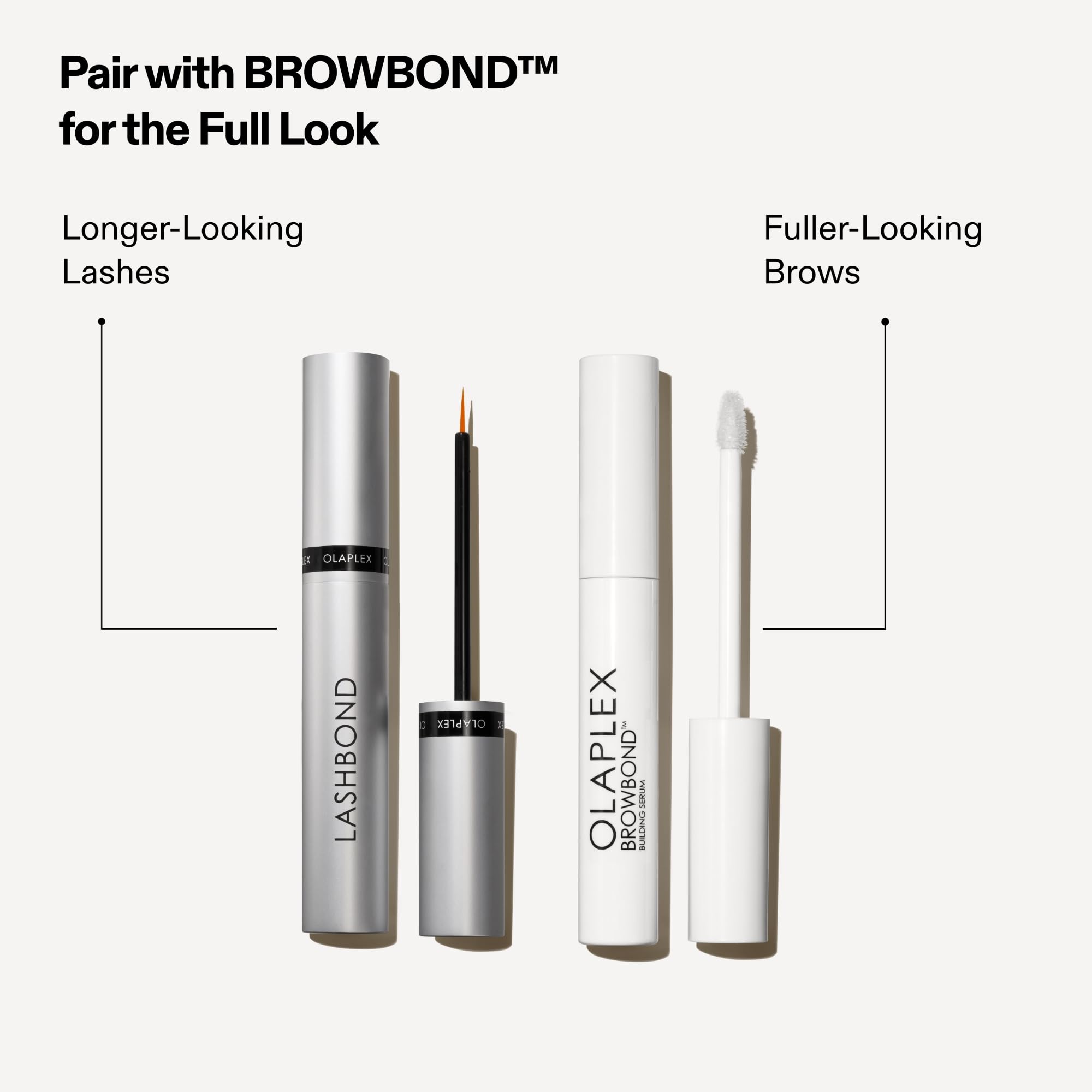 Olaplex Lashbond bottle size comparison with common items showing 4.5 mL scale and portability