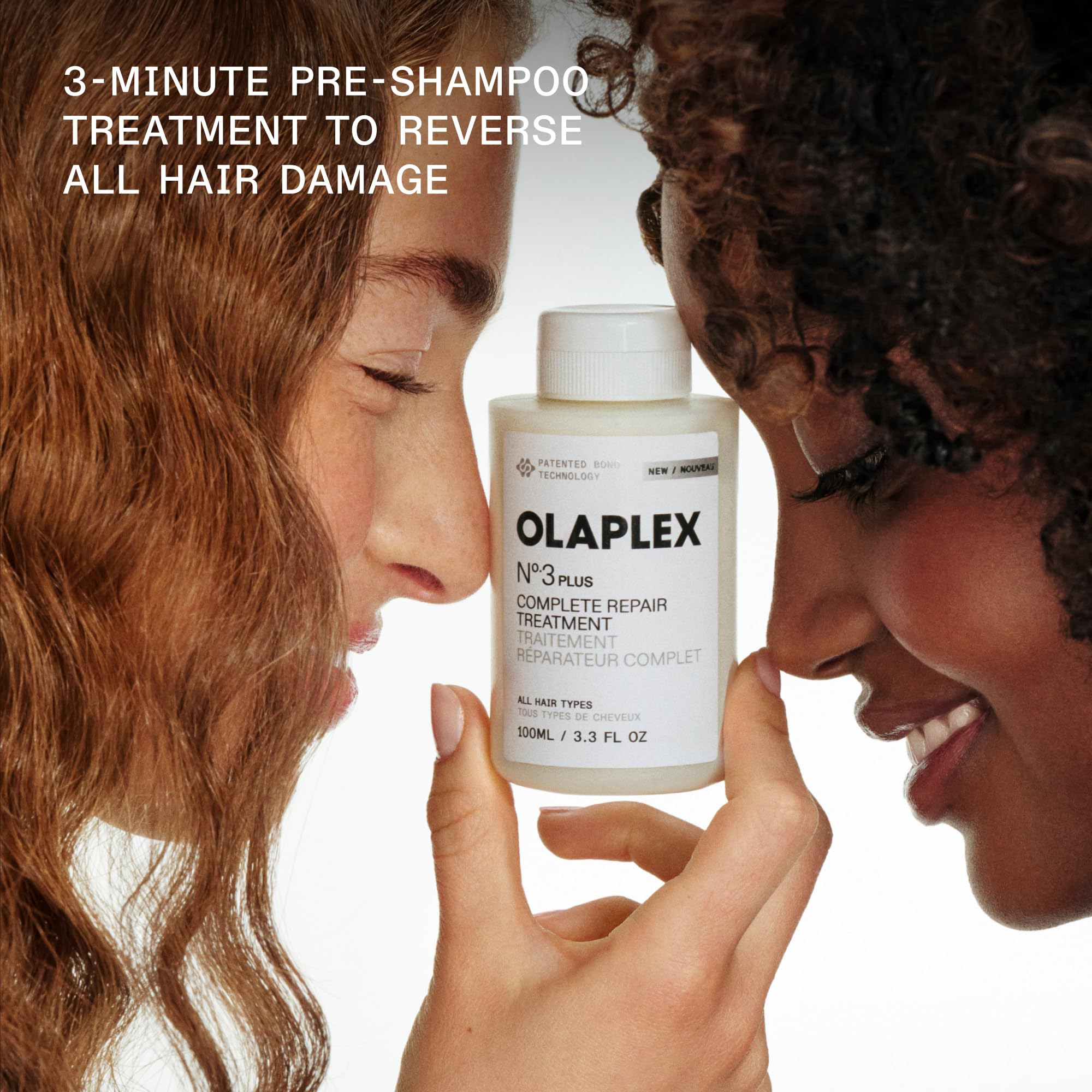 Close-up of Olaplex N°.3PLUS creamy texture illustrating concentrated bond-repair benefit