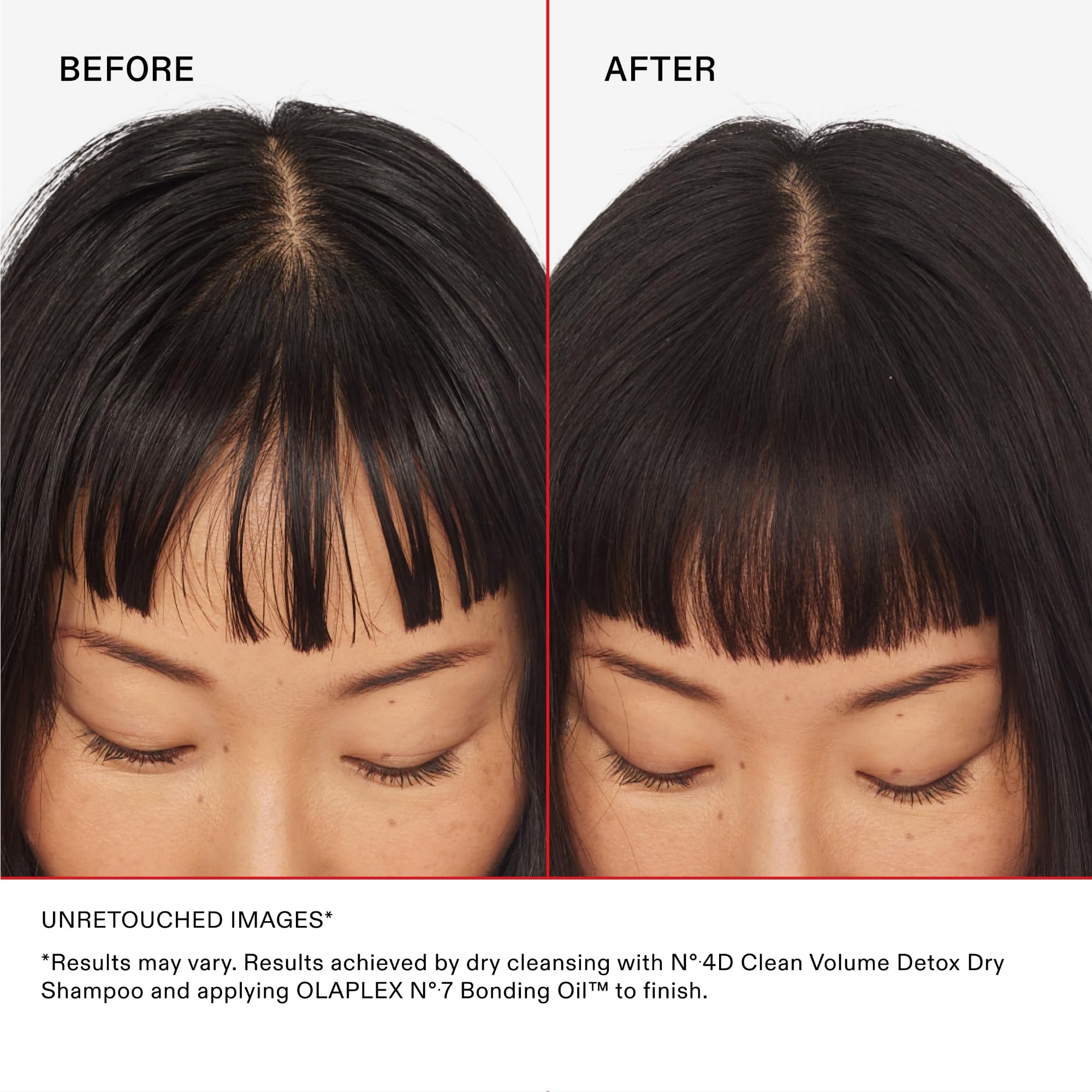 Olaplex Nº.4D bottle next to hand to show product size and easy travel-friendly benefit