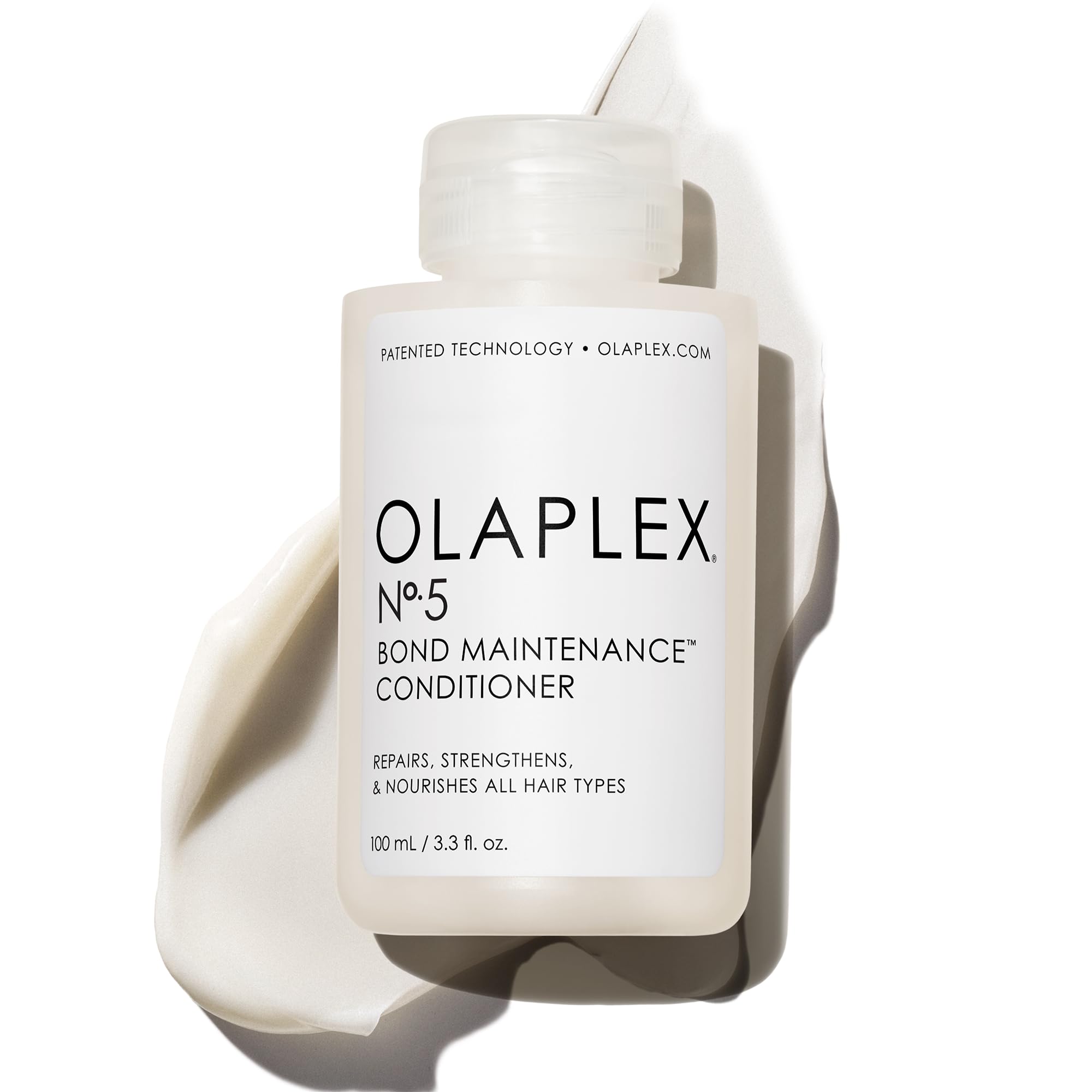 Olaplex Nº.5 front packaging showing bottle and label for product identification and benefit