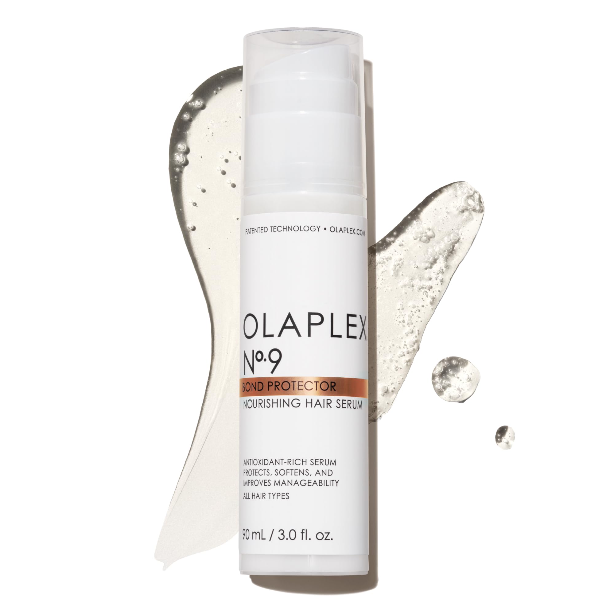 Olaplex Nº.9 front packaging showing bottle and label for quick ID and benefit