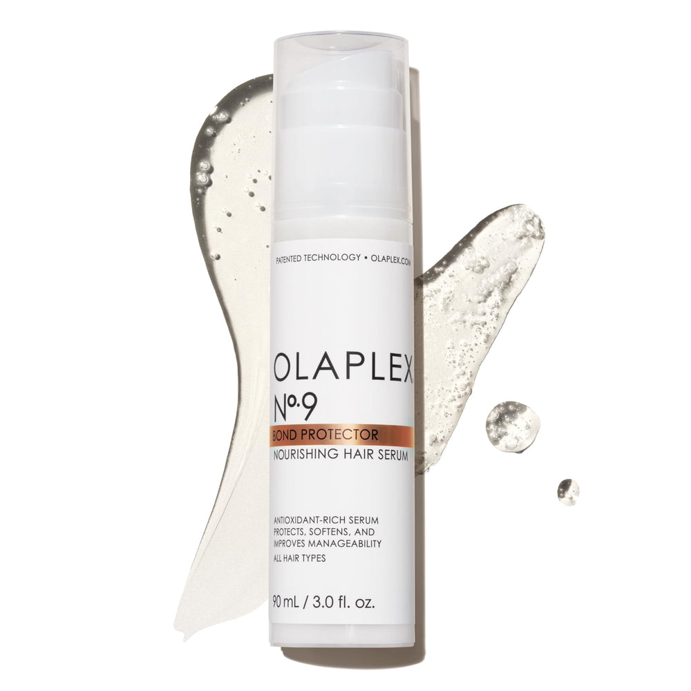 Olaplex Nº.9 front packaging showing bottle and label for quick ID and benefit