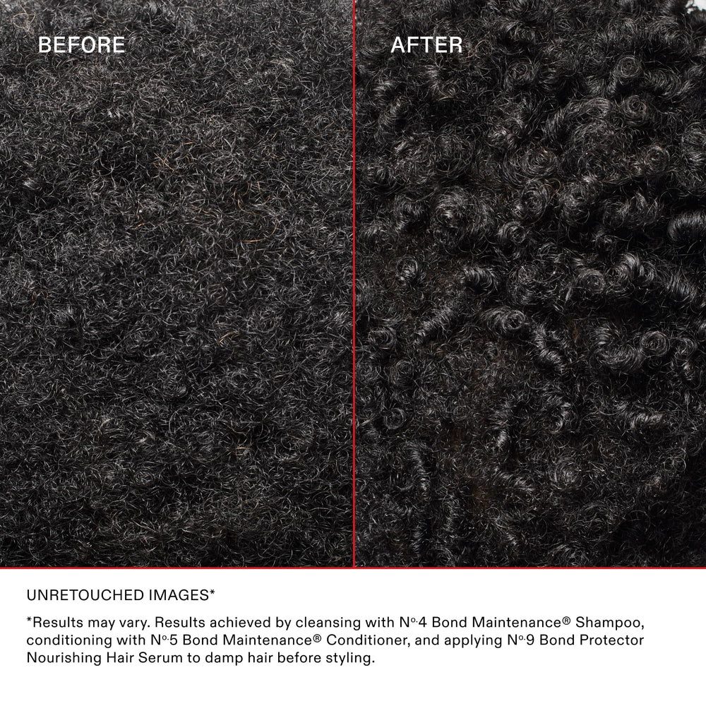 Applying Olaplex Nº.9 to damp hair to demonstrate detangling and manageability benefit