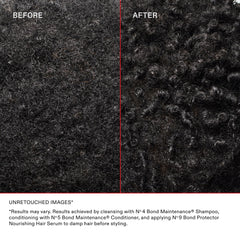 Applying Olaplex Nº.9 to damp hair to demonstrate detangling and manageability benefit