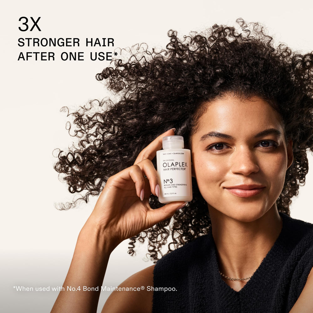 Close-up of Olaplex No.3 cream texture highlighting spreadability and lightweight feel