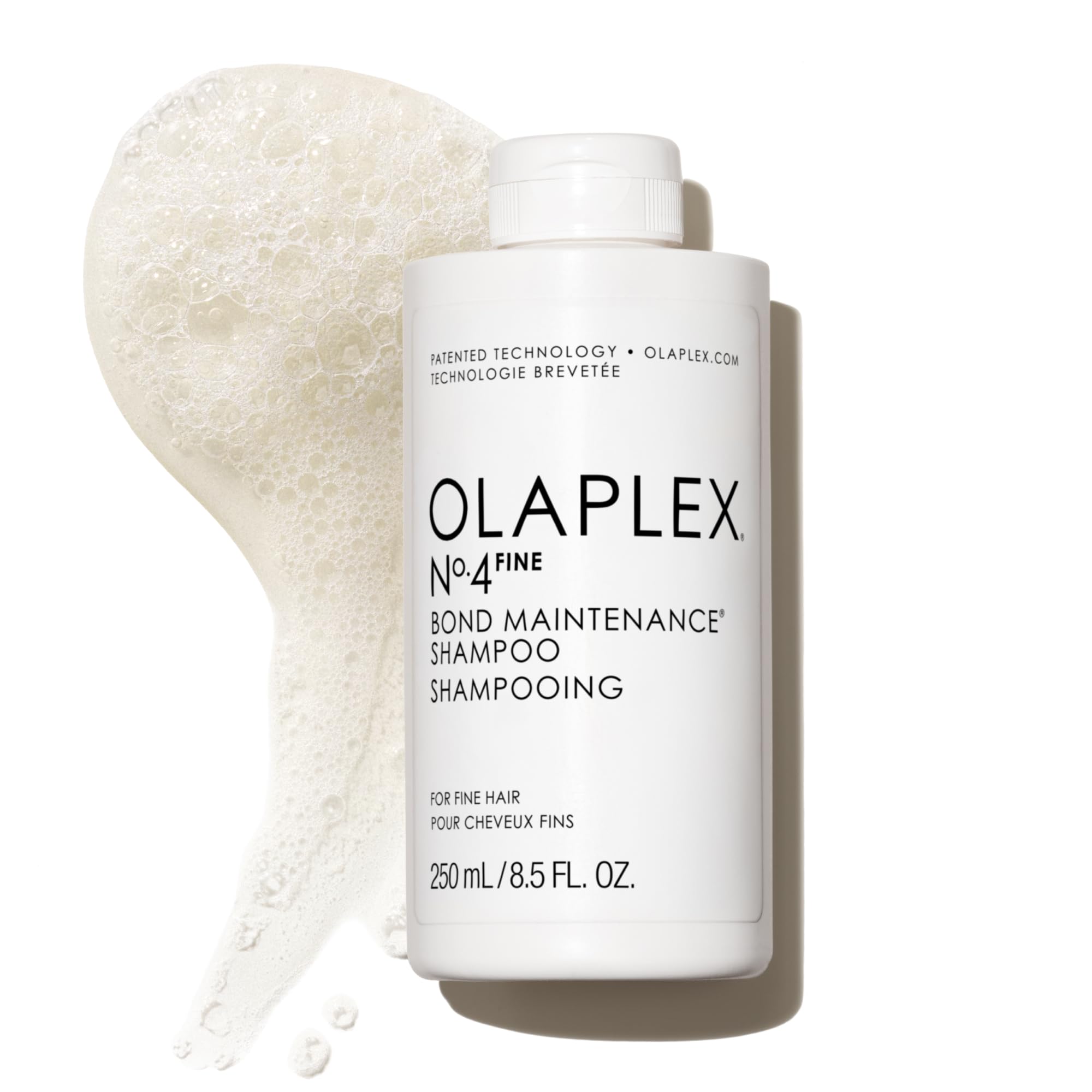 Olaplex Nº.4 FINE front bottle showing product and volume benefits