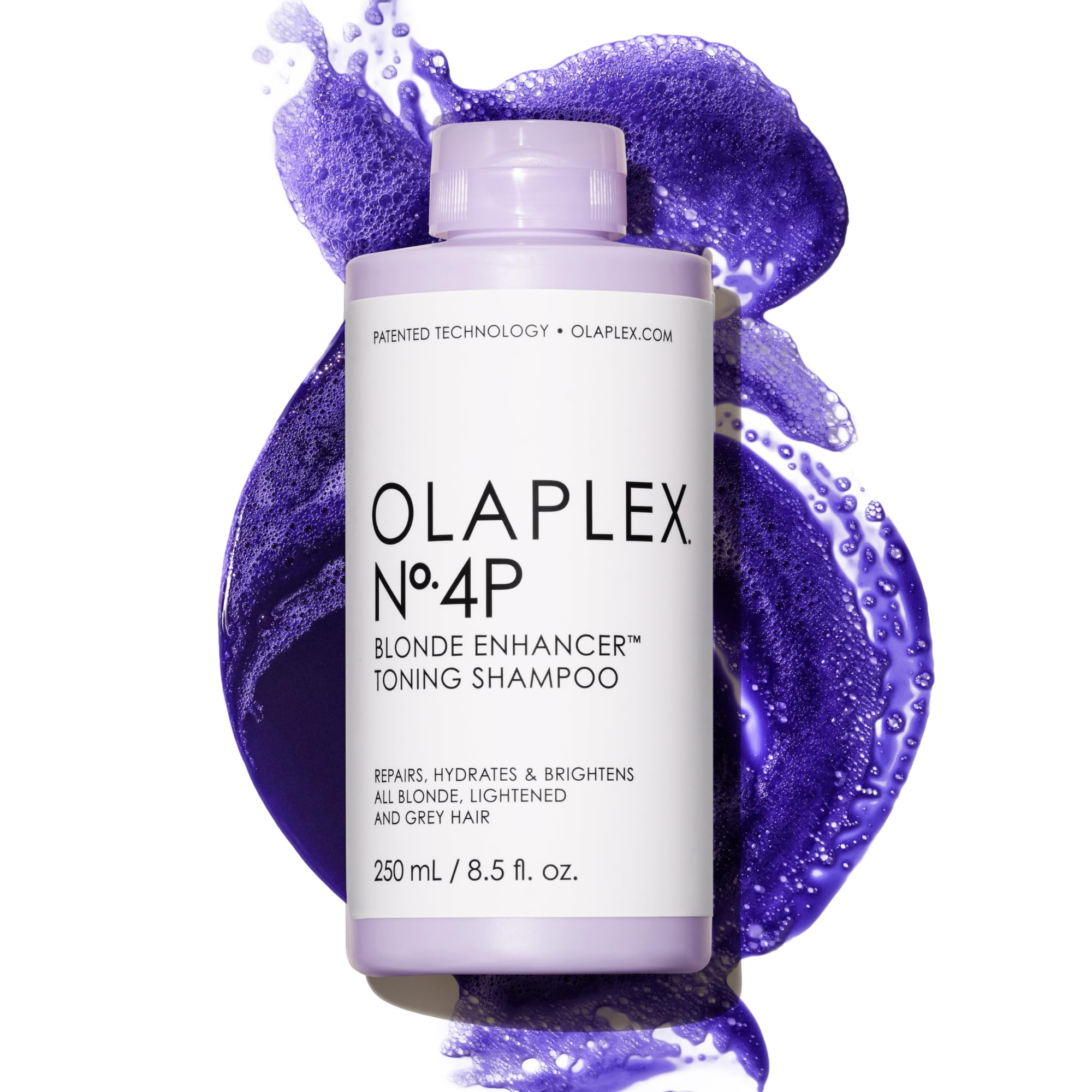 Olaplex No.4P front bottle showing label and brightening benefit