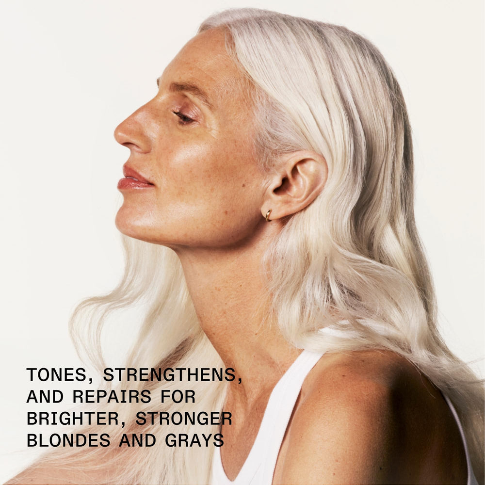 Olaplex No.4P creamy purple foam texture demonstrating toning action benefit