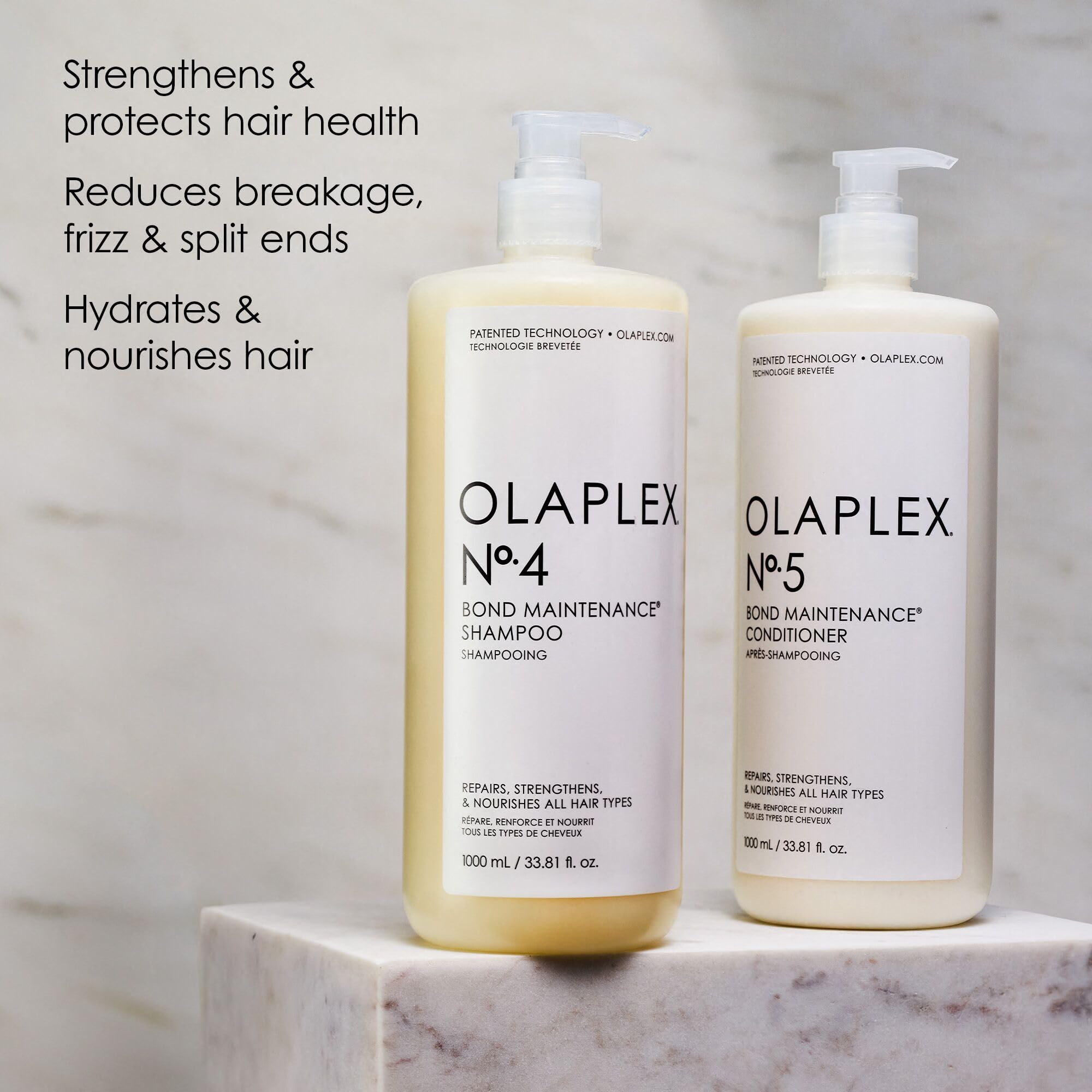 After-wash hair with Olaplex Nº.5 showing reduced frizz and enhanced shine
