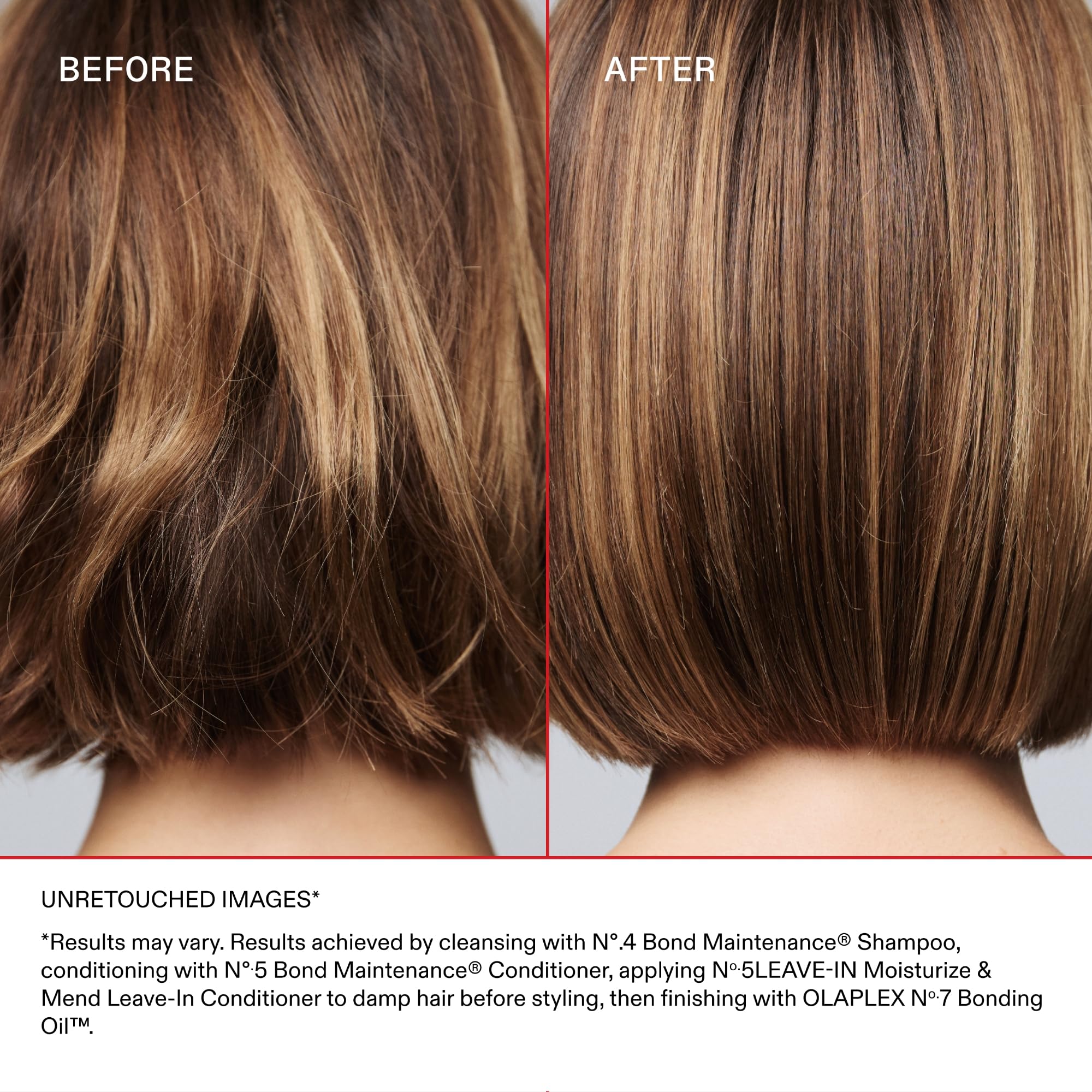 Olaplex Nº.5 applied to damp hair mid-lengths demonstrating detangling benefit