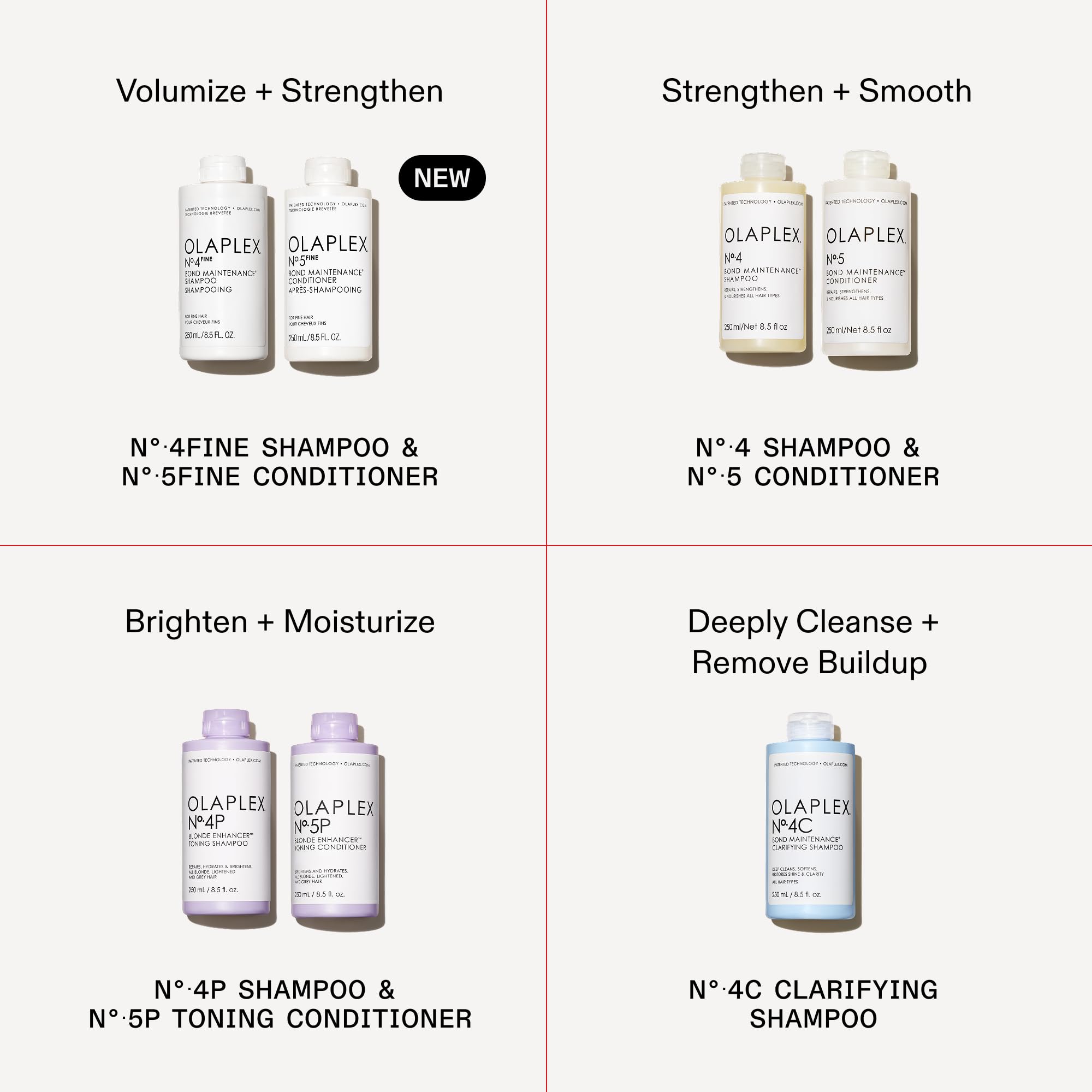 Olaplex Nº.4FINE and Nº.5FINE together for a complete bond maintenance system