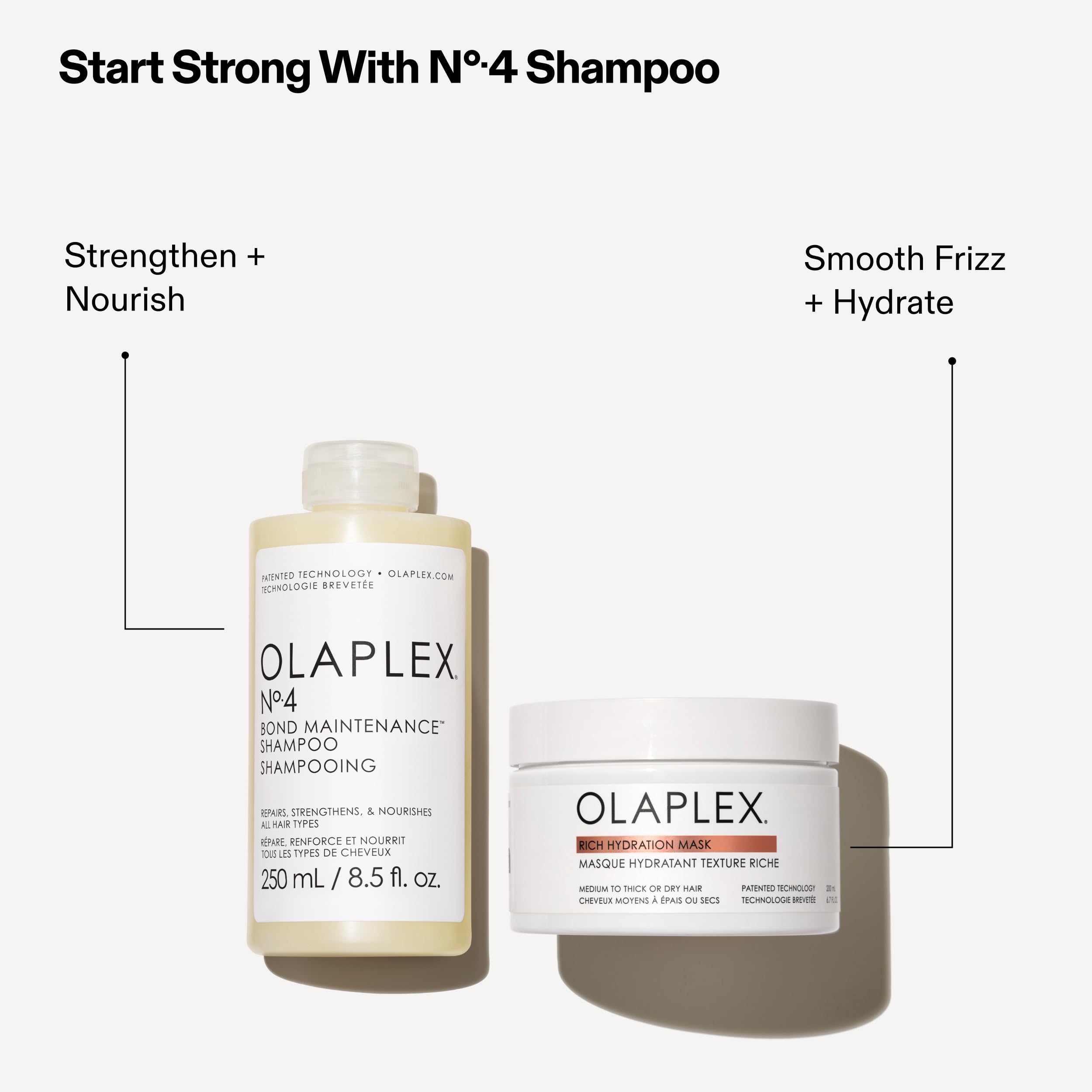 Model applying Olaplex in a bright lifestyle setting showcasing results