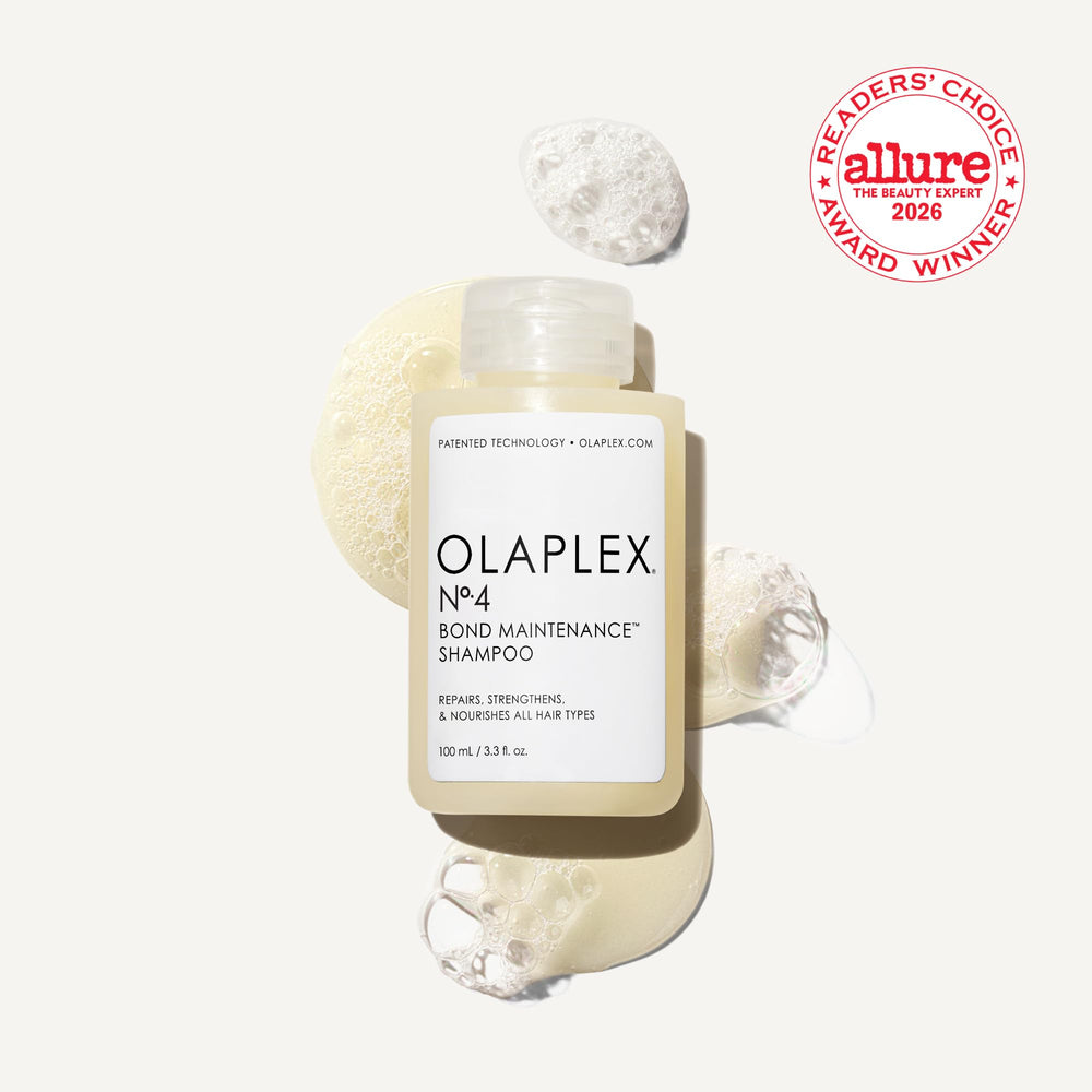Olaplex Nº.4 pump and clear label for easy dispensing benefit