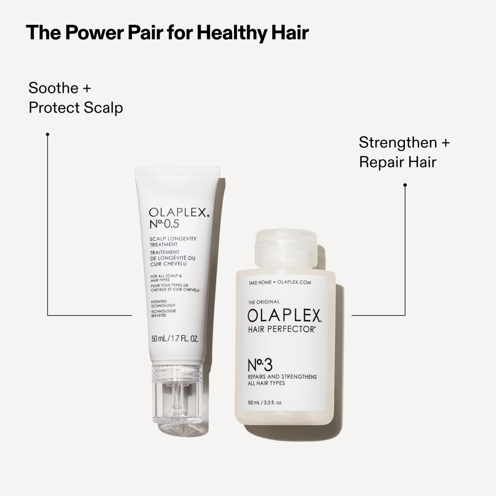 Olaplex 50 mL bottle beside hand showing compact travel-friendly size benefit