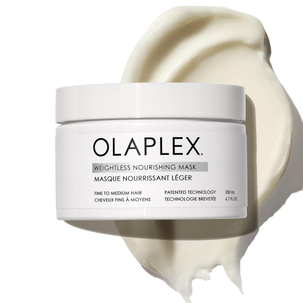 Olaplex weightless nourishing mask front packaging shows label and size benefit