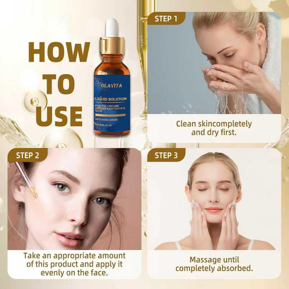 OLAVITA serum on a tidy vanity signaling easy routine.
