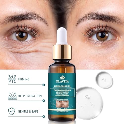 OLAVITA serum pump dispense demonstrates easy daily application.