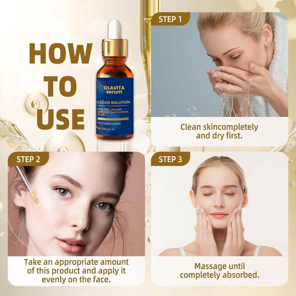 Olavita Serum texture-rich-gel communicates luxurious feel and quick absorption