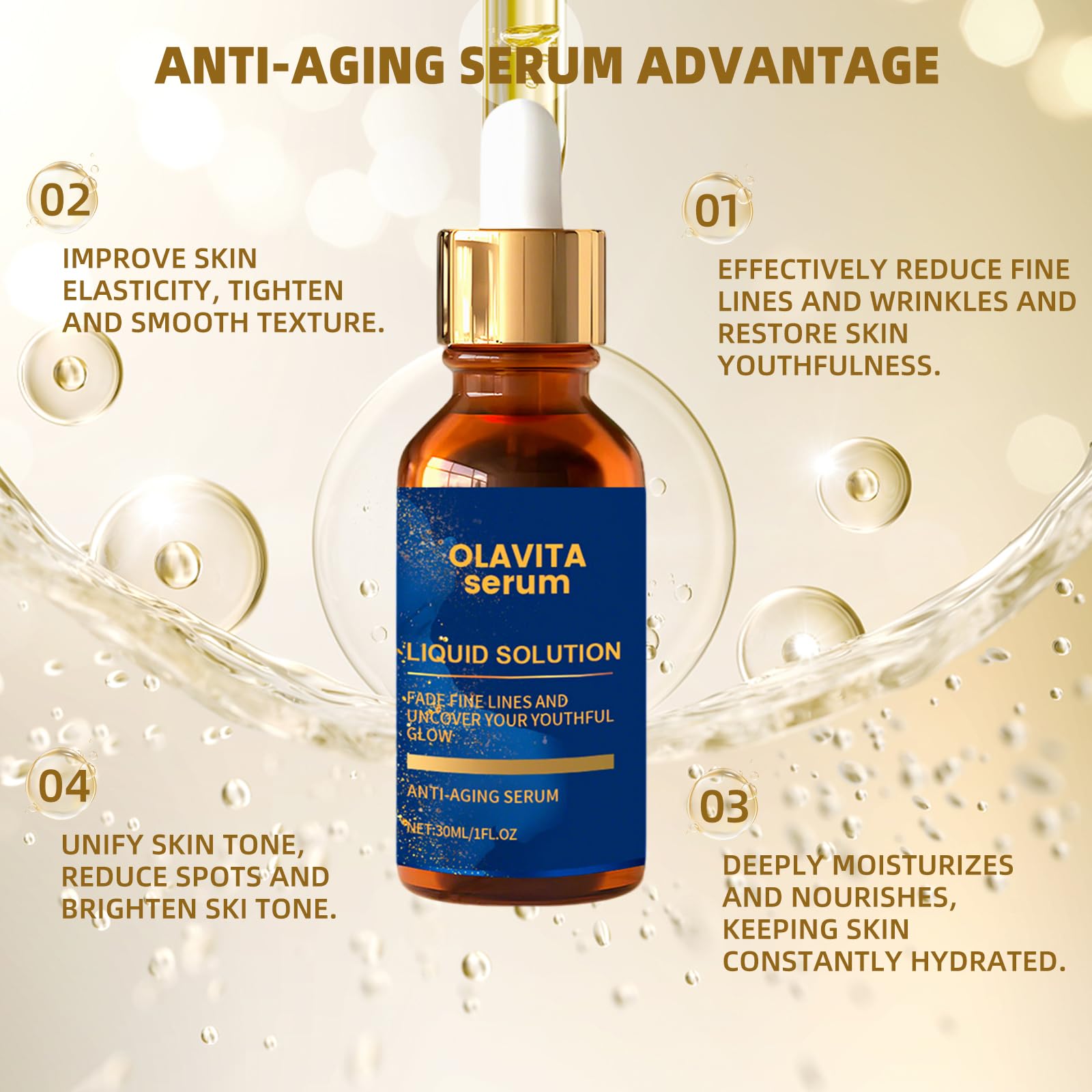 Olavita Serum vitamin C and E ingredients focus on nourishment