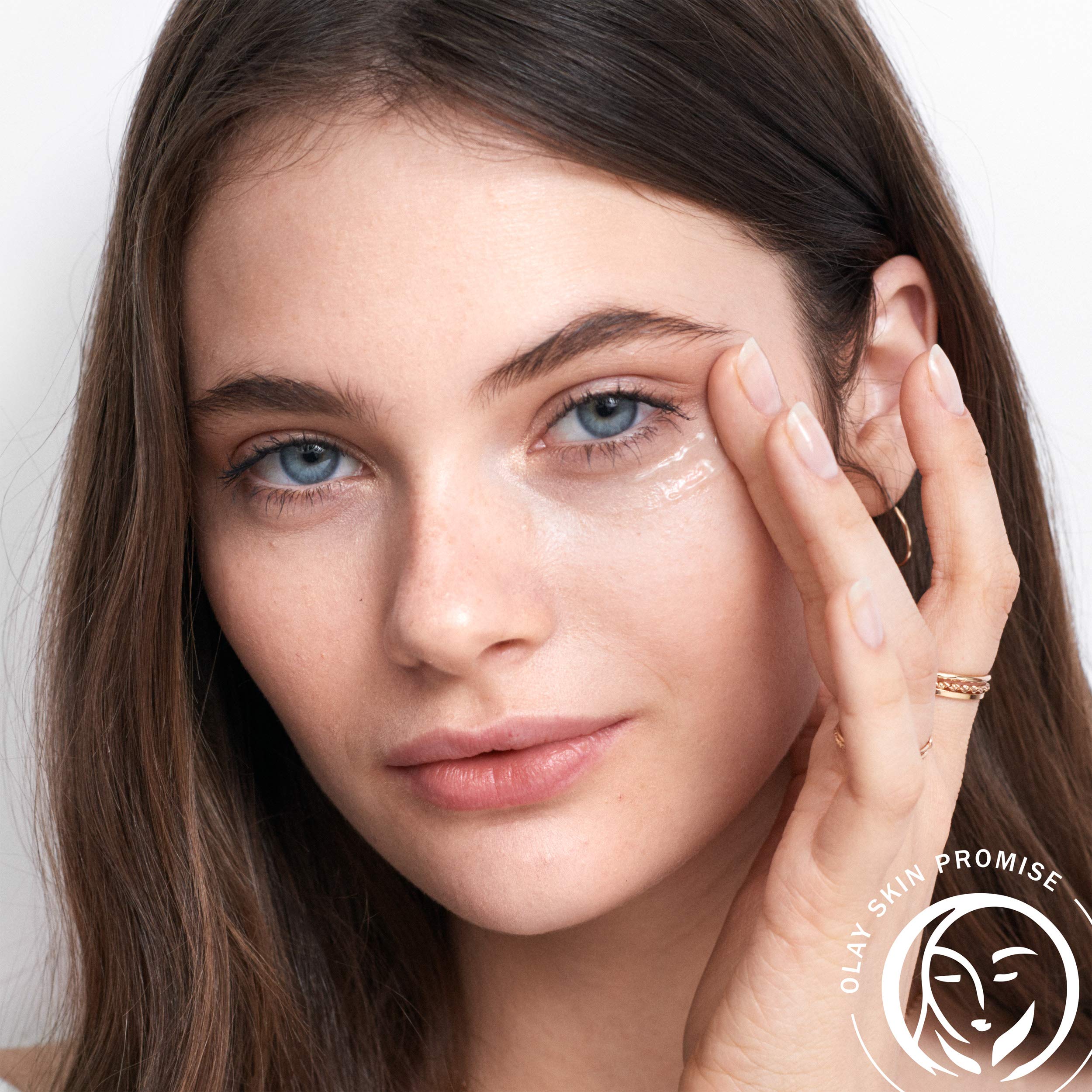 Olay 24-hour hydration application around the eye area for day and night use.