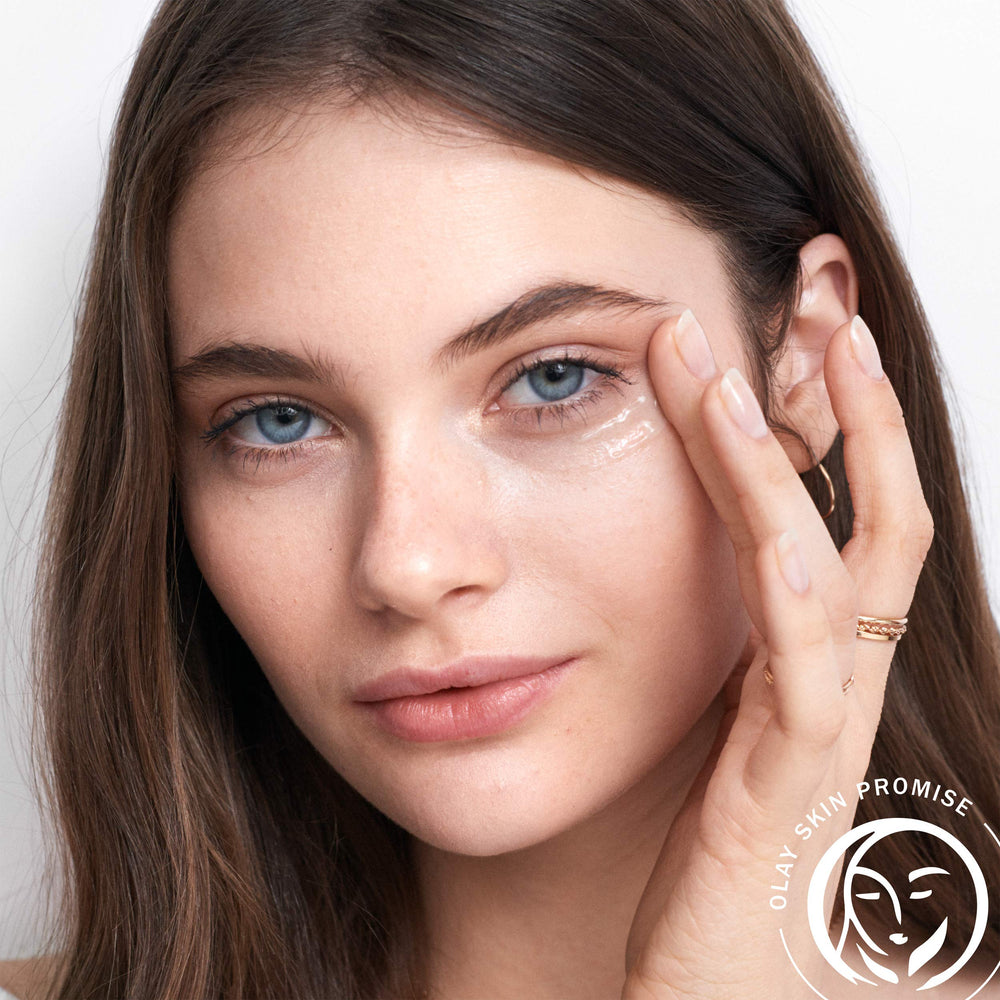 Olay 24-hour hydration application around the eye area for day and night use.