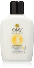 OLAY Complete All Day Moisturizer SPF 15 bottle close-up for sensitive skin