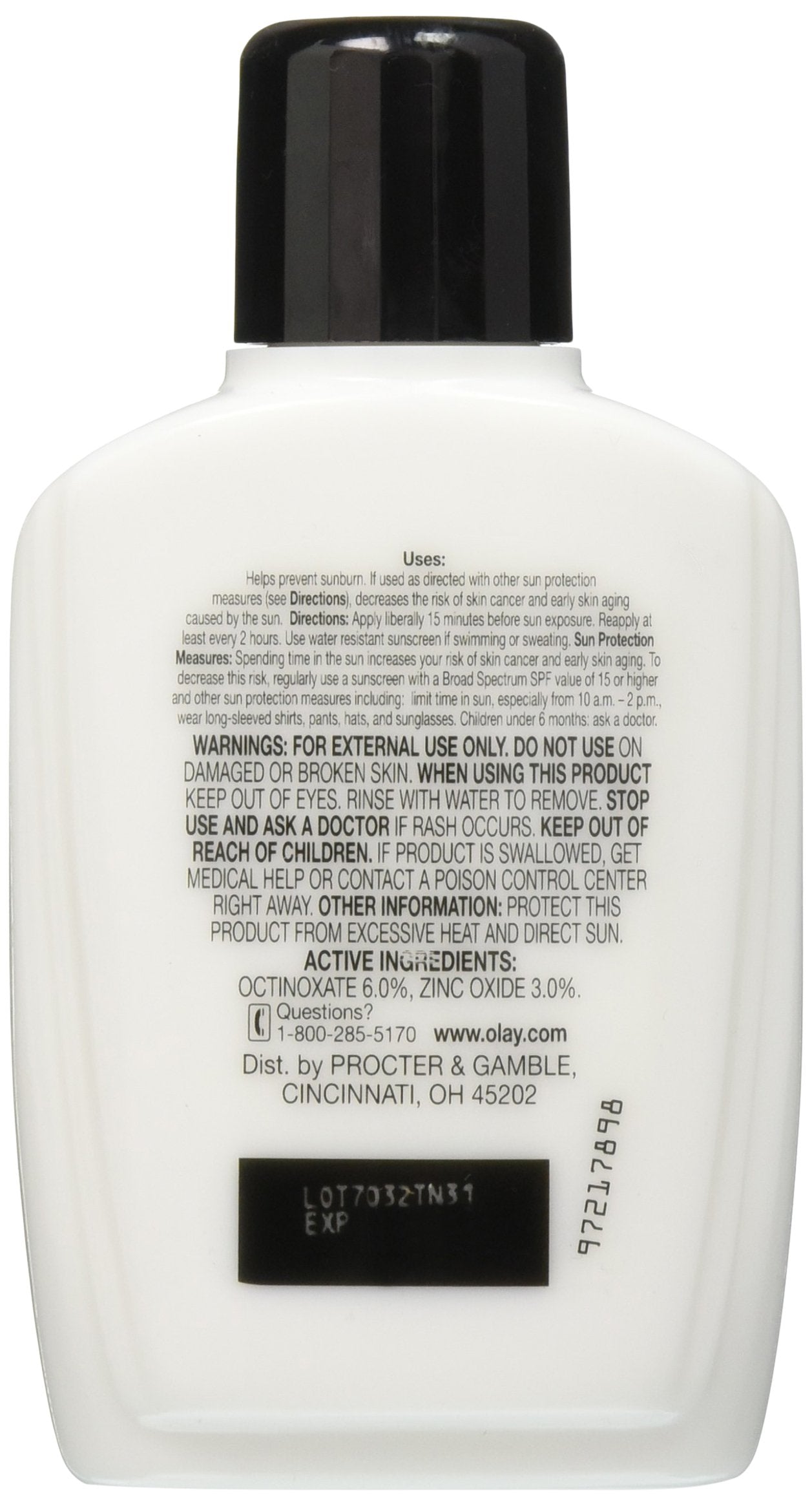 OLAY pack of 2 display shows two bottles for daily SPF protection
