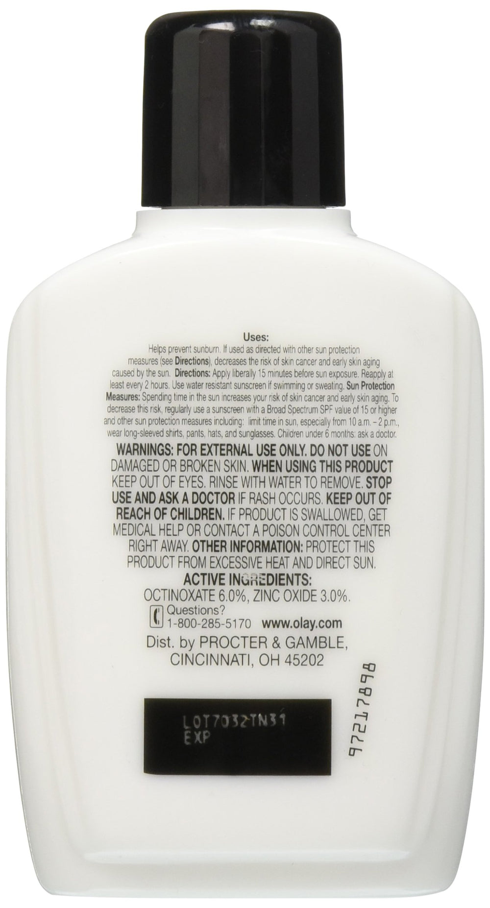 OLAY pack of 2 display shows two bottles for daily SPF protection