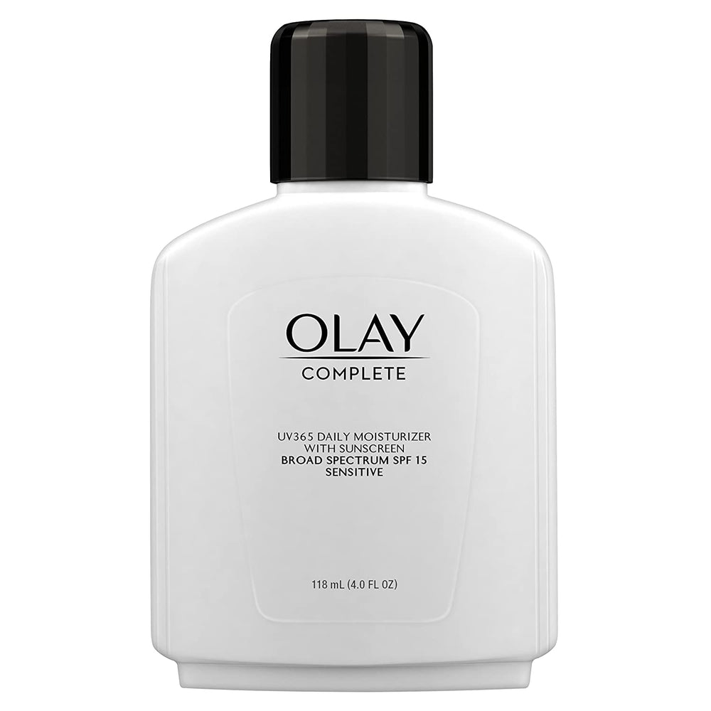 OLAY Complete All Day Moisturizer SPF 15 packaging box communicates 3-pack convenience.