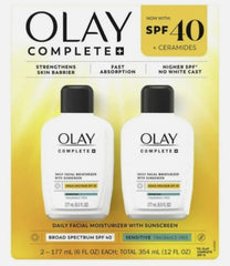 OLAY Complete Daily Facial Moisturizer SPF40 2-pack front view for daily protection