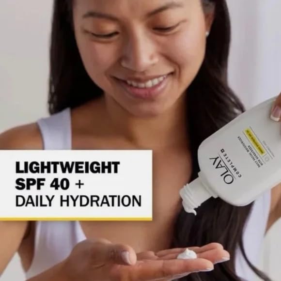OLAY Complete recyclable bottle pack highlighting eco-friendly packaging option
