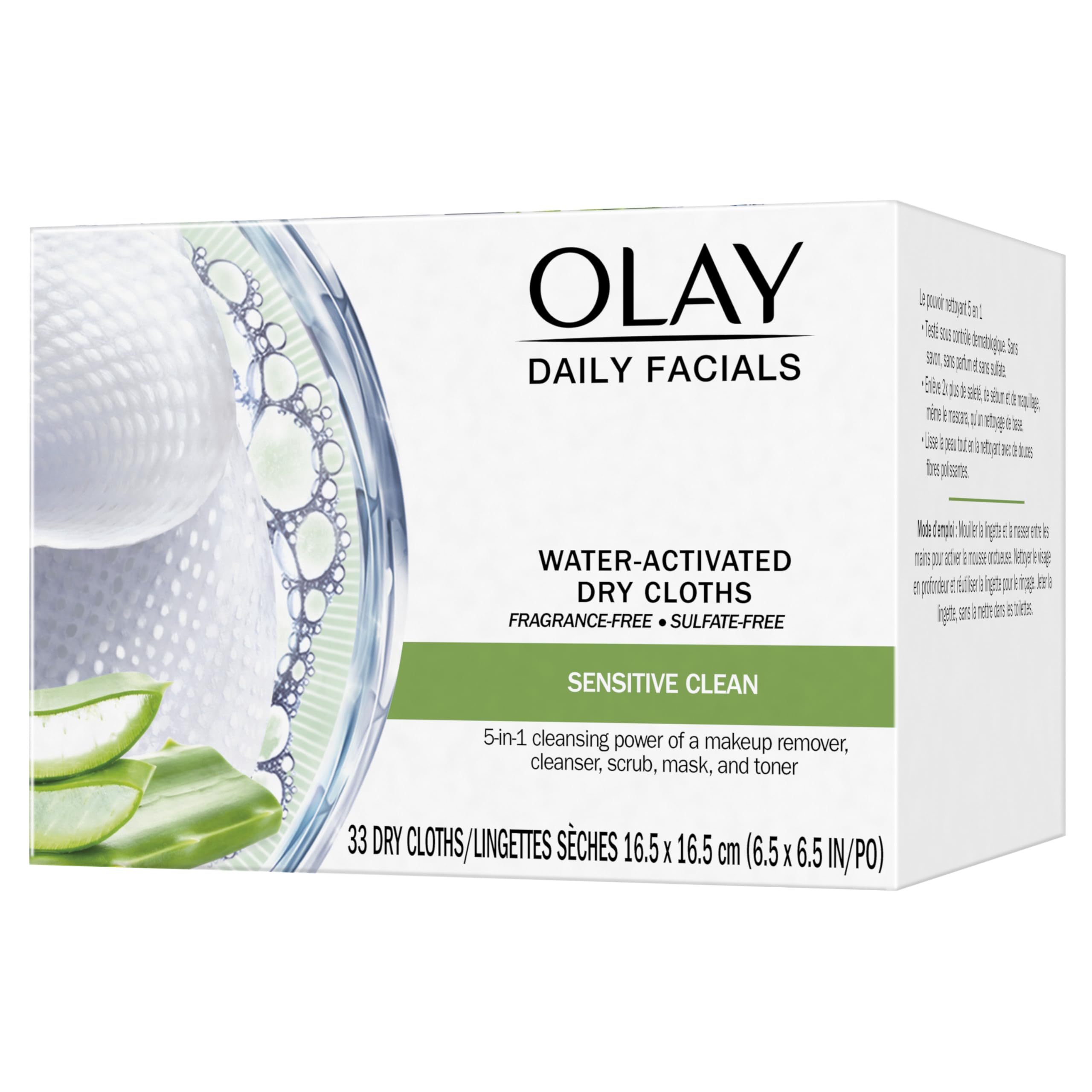 Olay Daily Facials 33-count pack of 3 displayed