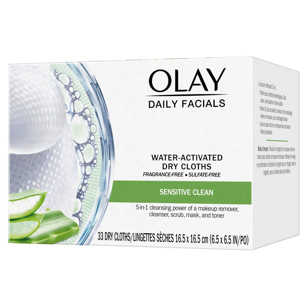 Olay Daily Facials 33-count pack of 3 displayed