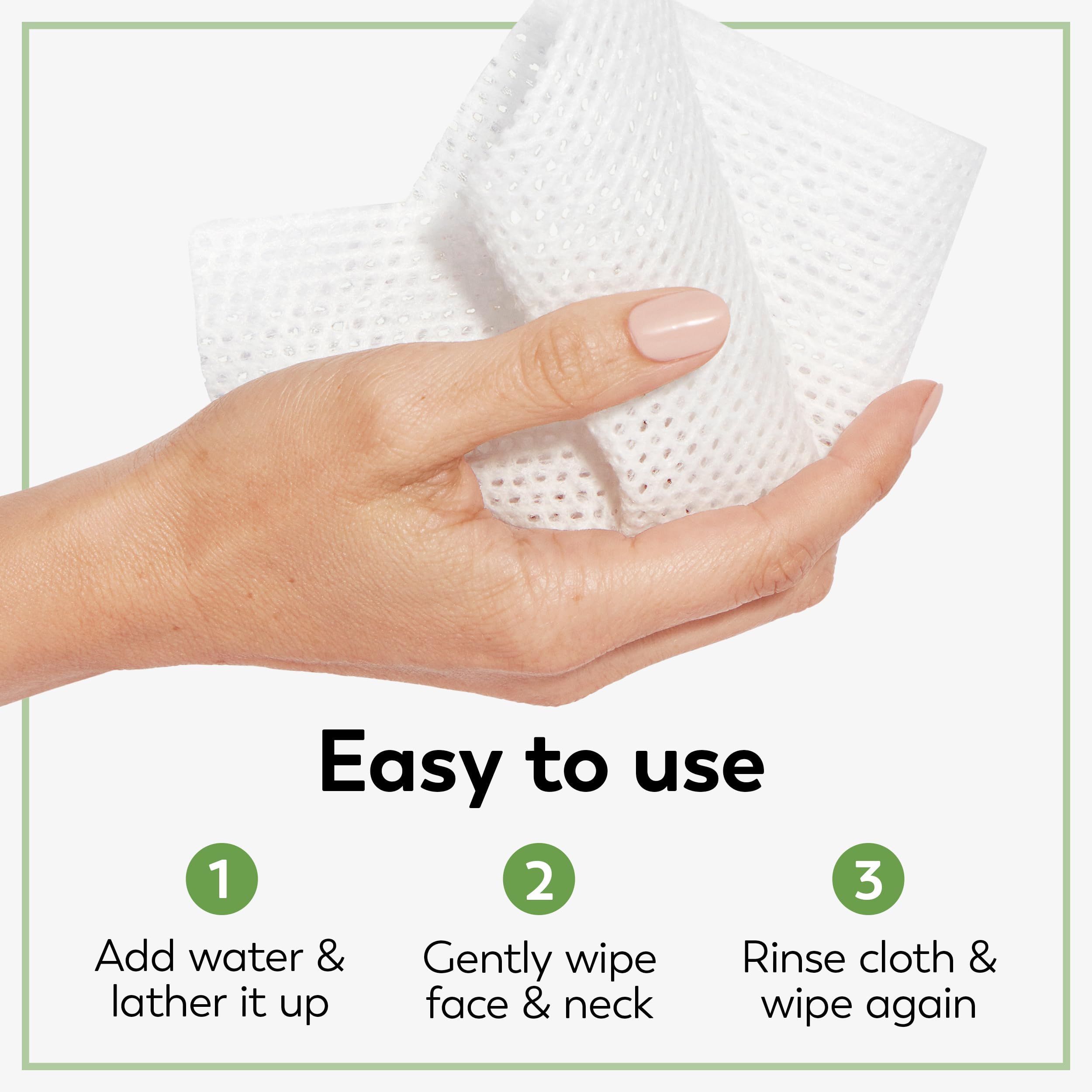 Olay Daily Facials Aloe Leaf Infused cloths delivering soothing hydration