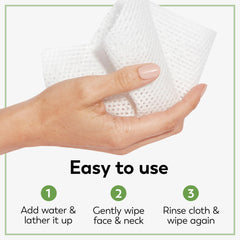 Olay Daily Facials Aloe Leaf Infused cloths delivering soothing hydration