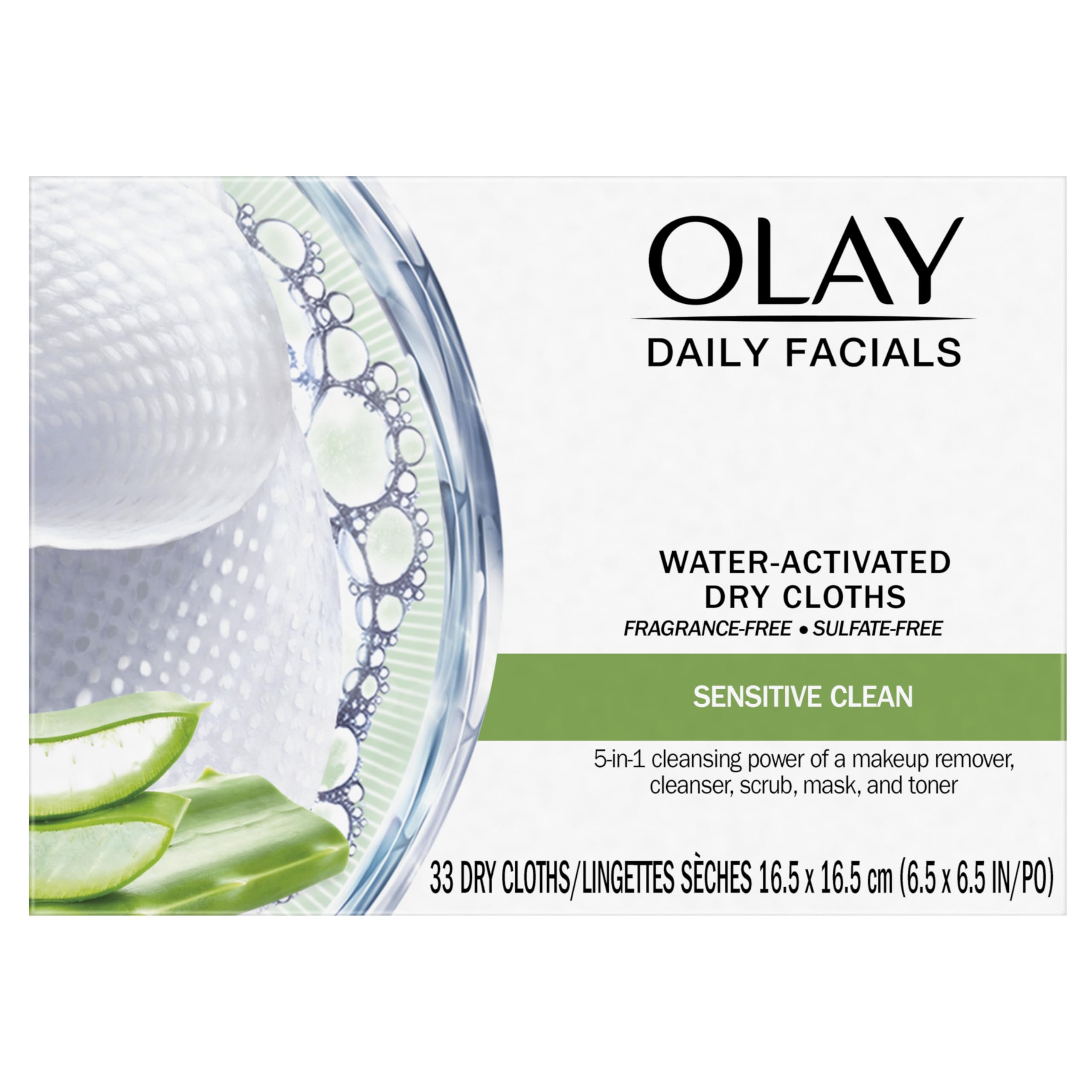 Olay Daily Facials makeup removal including mascara with gentle cleanse