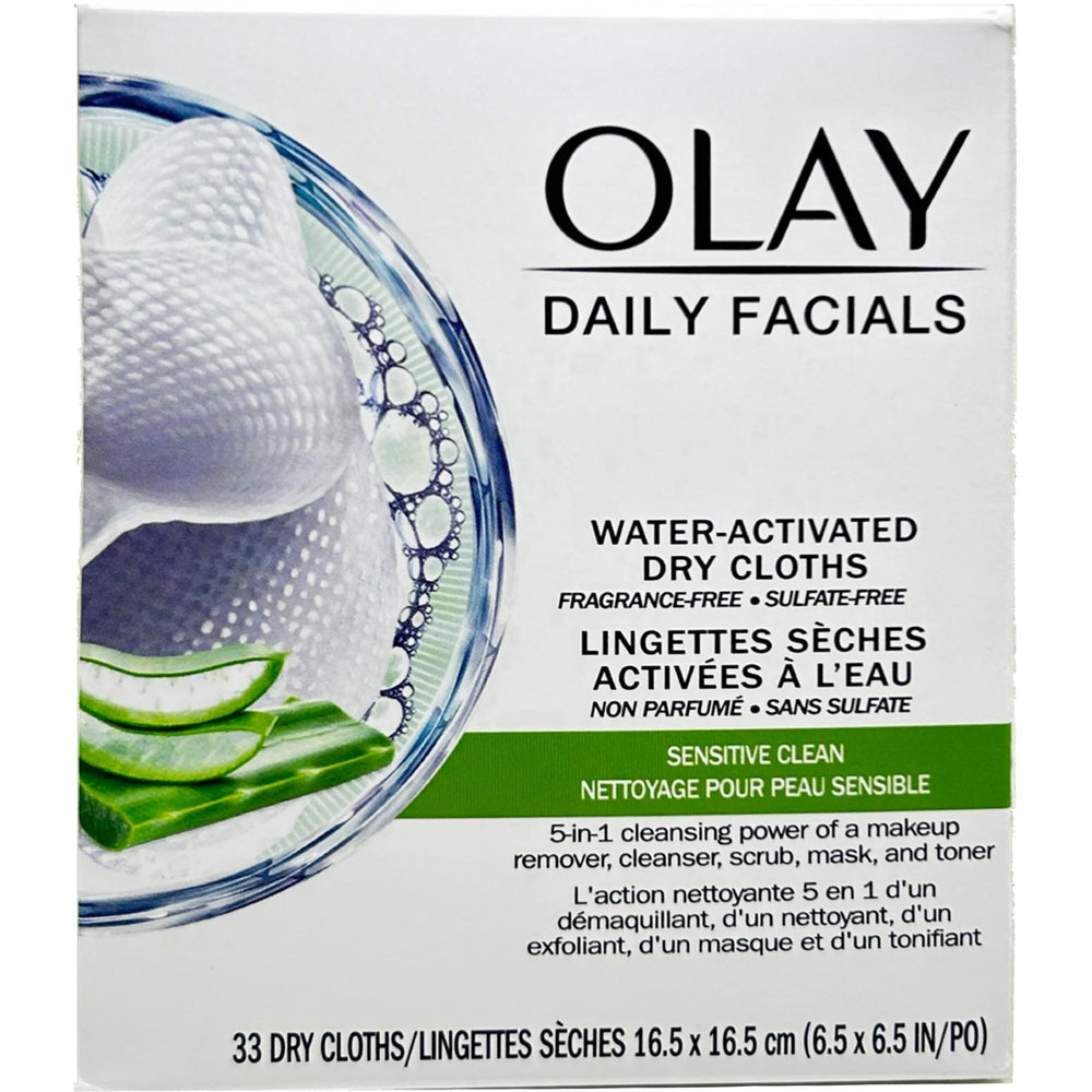 Olay Daily Gentle Clean Cloths makeup removal capability for quick, residue-free makeup removal.