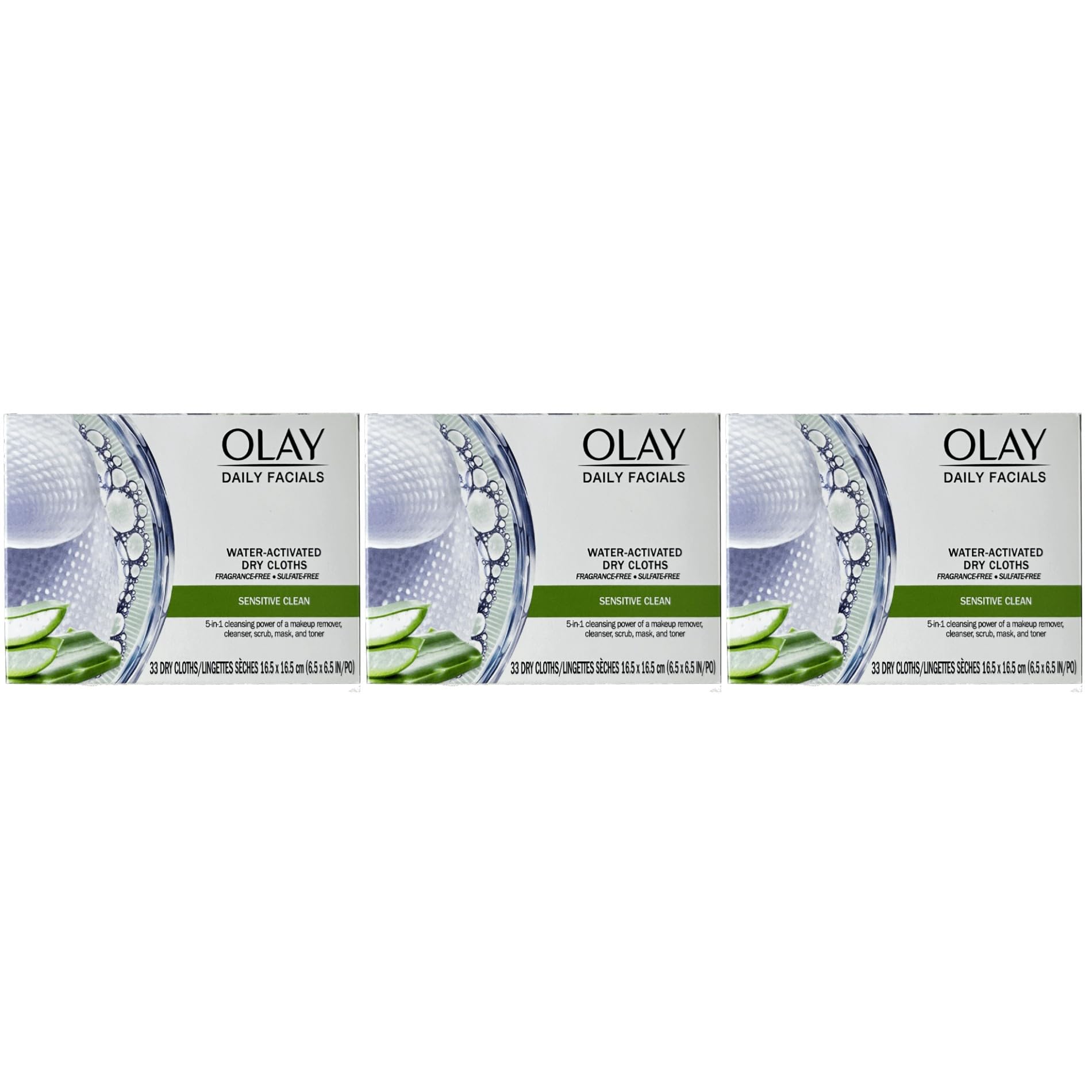 Olay Daily Gentle Clean Cloths water-activation demonstrates rich lather for thorough cleanse.