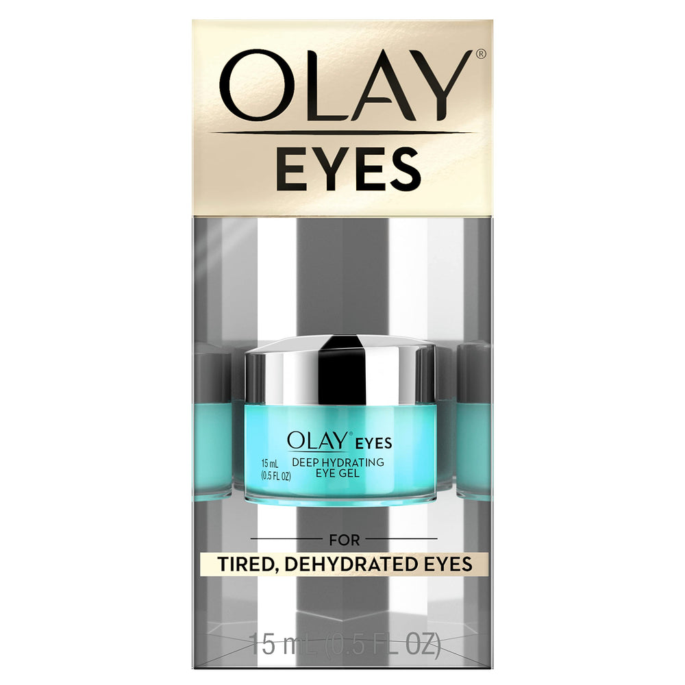 Olay eye care packaging and tube image conveys convenient daily use.