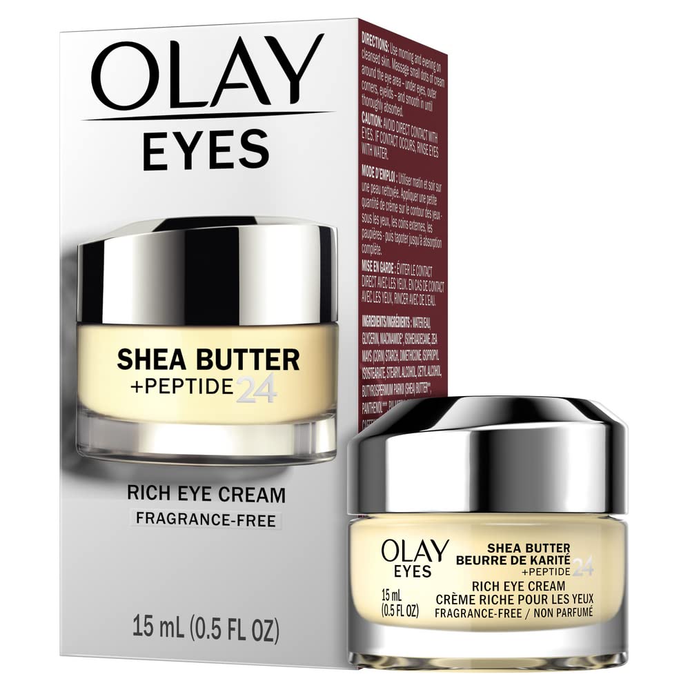 Olay Eyes closeup under-eye-area shows visible hydration and smoothness.