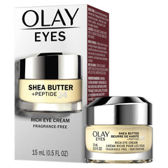 Olay Eyes closeup under-eye-area shows visible hydration and smoothness.